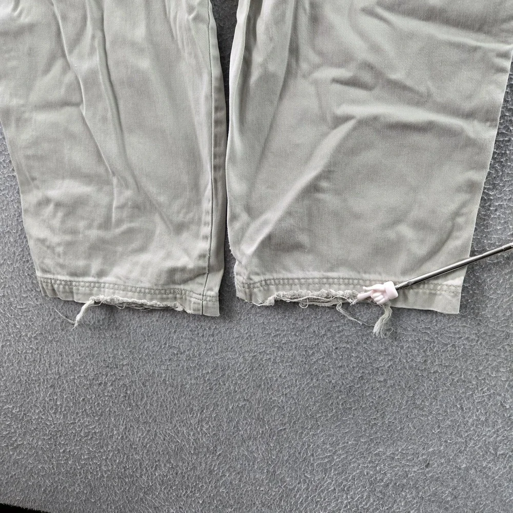 VINTAGE Quiksilver Men Pants 36 Beige Cargo Twill Baggy 90s 32
